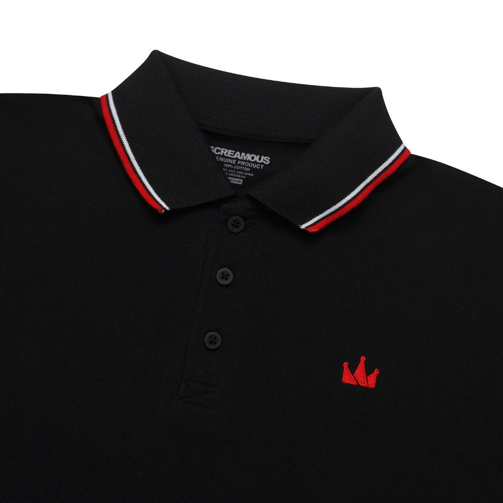 Polo Shirt CROWN LINE RED BLACK