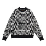 Load image into Gallery viewer, Crewneck Knitwear BENZI BLACK WHITE
