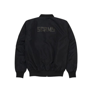 Bomber Canvas Jacket STENCIL BLACK